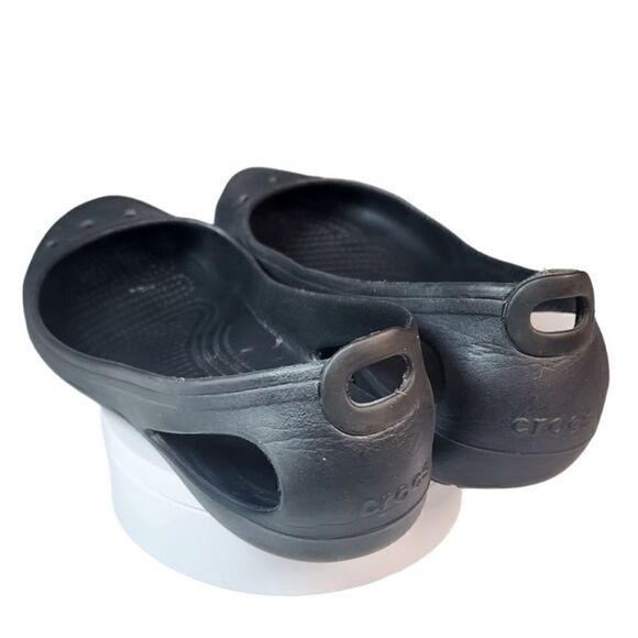 CROCS- Women’s Black Kadee Cutout Work Ballet Flat Round Toe, Size 9 - Picture 7 of 10